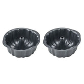 Instant Pot Official Non-Stick Fluted Cake Pan Set of 2 - 7" Baking Mold, Compatible with 6-Quart & 8-Quart Cookers (Grey)