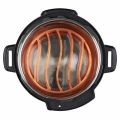 Instant Pot Official Silicone Roasting Rack, Set of 2 - Non-Stick Draining Insert, Compatible with 6-Quart & 8-Quart Cookers - Dishwasher Safe, Orange