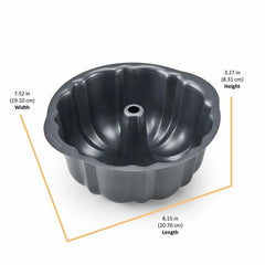 Instant Pot Official Non-Stick Fluted Cake Pan Set of 2 - 7" Baking Mold, Compatible with 6-Quart & 8-Quart Cookers (Grey)