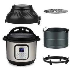 Instant Pot 8 qt 11-in-1 Air Fryer Duo Crisp + Electric Pressure Cooker: Stainless Steel, 1-Year Warranty, Saute, Sous Vide
