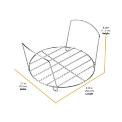 Instant Pot Official Stainless Steel Wire Roasting Rack, Set of 2 - Durable 18/8 Stainless Steel with Handles, Dishwasher Safe, Fits 6 & 8 Qrt Cookers