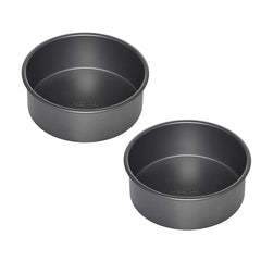 Instant Pot Official 7.5" Round Cake Pan Set of 2 - Nonstick, Heavy-Duty, Oven Safe - Compatible with 6-Quart & 8-Quart Cookers - (Grey)