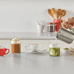 Instant Pot Magic Cup 9-in-1 Frother with 17oz Stainless Steel Cup: Electric Milk Steamer, Dishwasher-Safe Parts, 600W