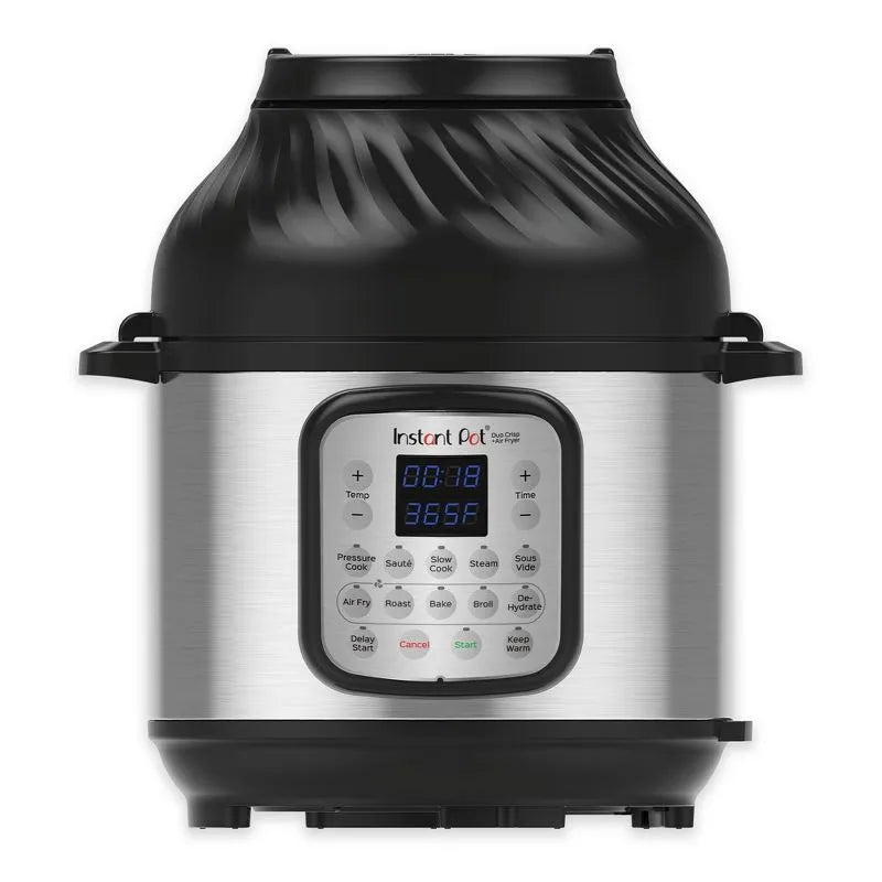 Instant Pot 8 qt 11-in-1 Air Fryer Duo Crisp + Electric Pressure Cooker: Stainless Steel, 1-Year Warranty, Saute, Sous Vide