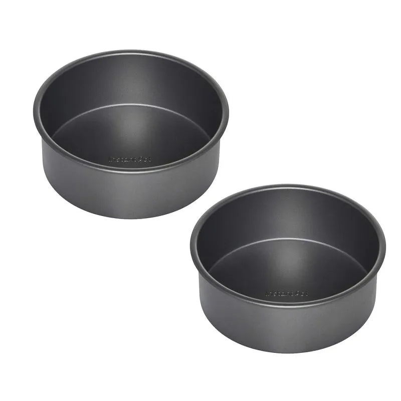 Instant Pot Official 7.5" Round Cake Pan Set of 2 - Nonstick, Heavy-Duty, Oven Safe - Compatible with 6-Quart & 8-Quart Cookers - (Grey)
